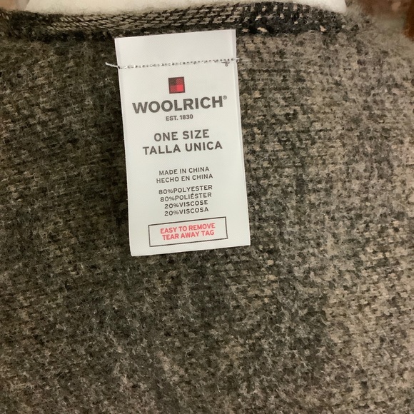 WOOLRICH Animal Print Blanket Shawl SZ-One Size - Picture 5 of 7